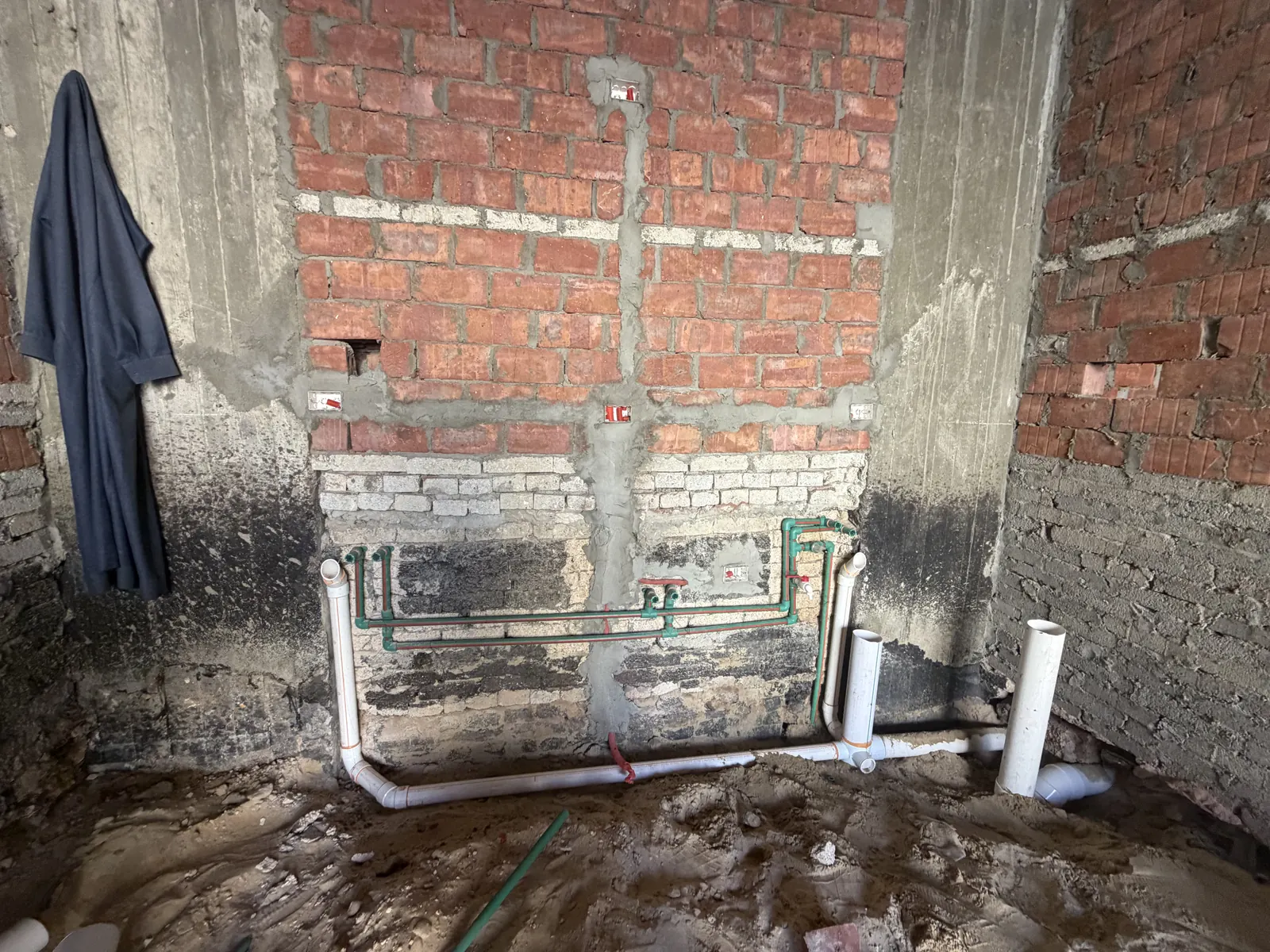 MRKT plumbing and electrical stage